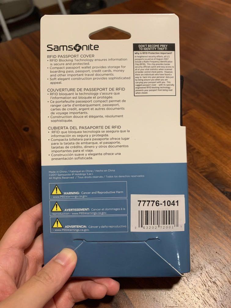 Samsonite RFID Passport Cover Holder Wallet BNIB, Men's Fashion