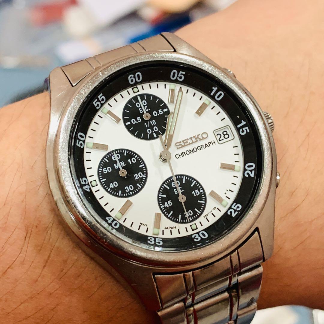 Seiko Rare Panda Chronograph Quartz Watch, Men's Fashion, Watches &  Accessories, Watches on Carousell