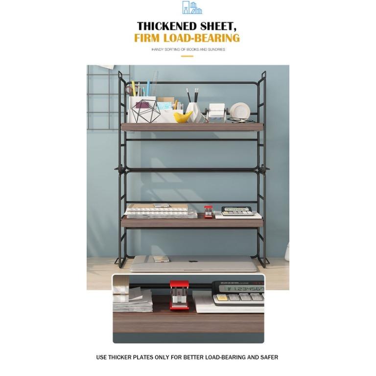 ⭐SG stock⭐Deskshelf storage rack Simple Book Shelf Shelves Table Multi