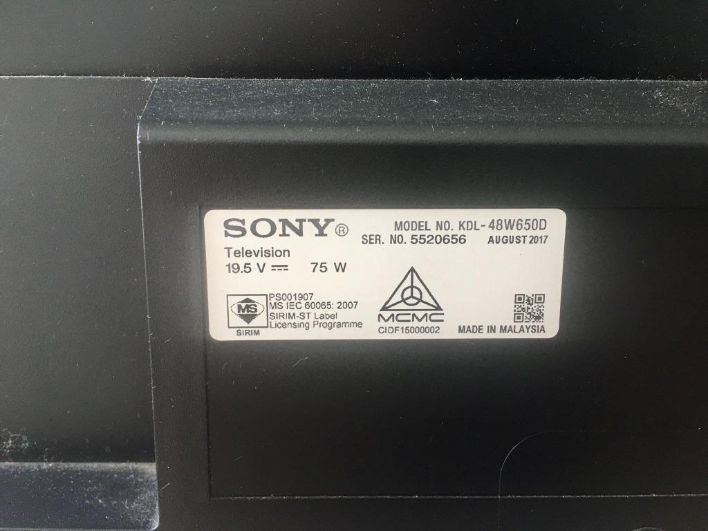 Sony Bravia KDL48W650D, 48 Inch W650D Series Smart Full HD LED