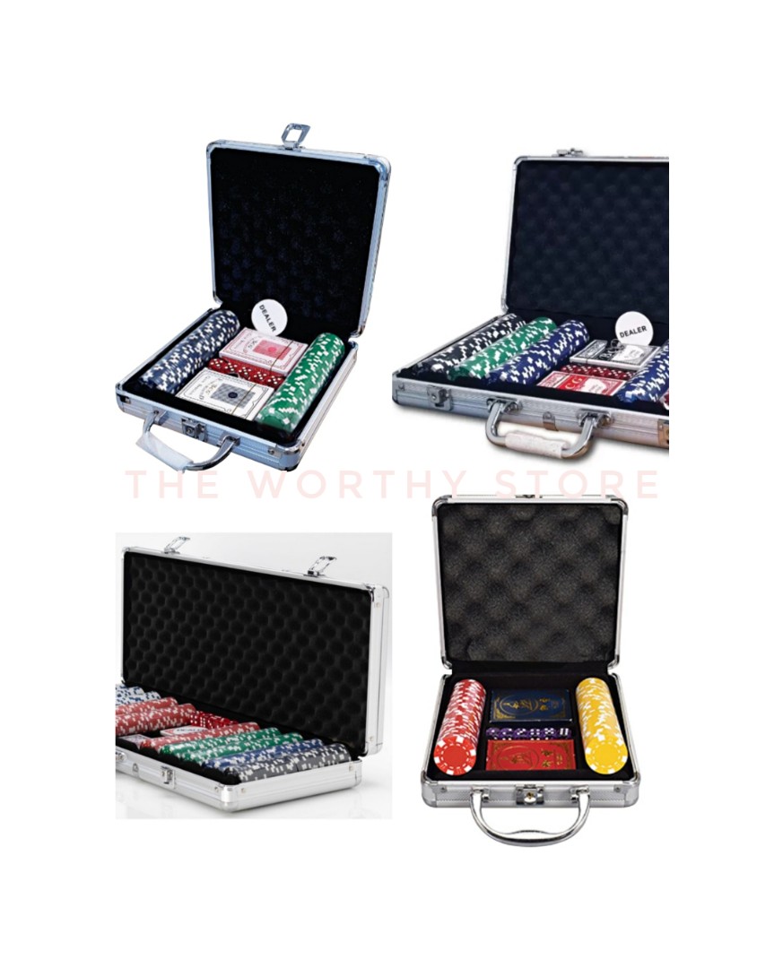 SUITCASE POKER CHIPS FULL SET, Hobbies & Toys, Toys & Games on Carousell
