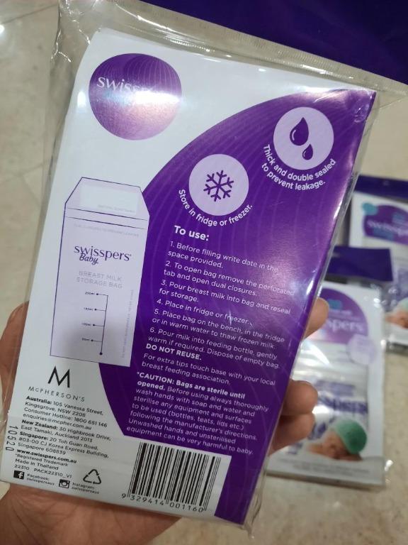 Swisspers BreastMilk Storage Bag, Babies & Kids, Nursing & Feeding, Breastfeeding & Bottle
