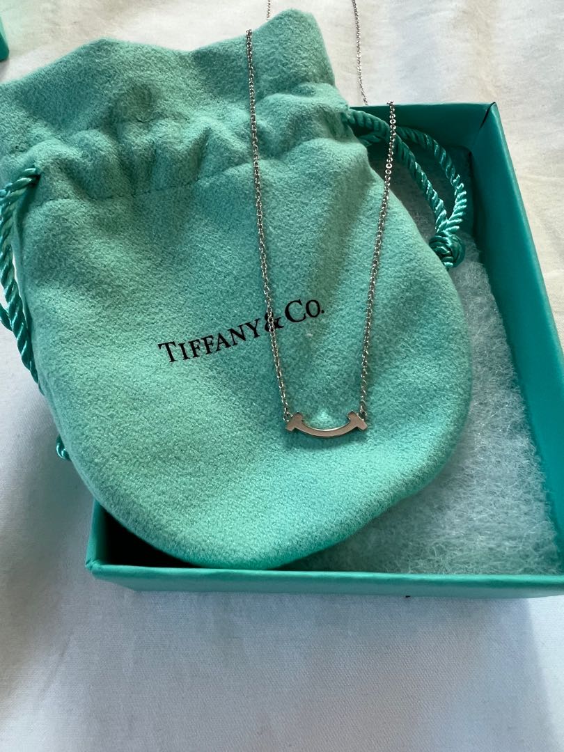 Tiffany t smile necklace sale silver