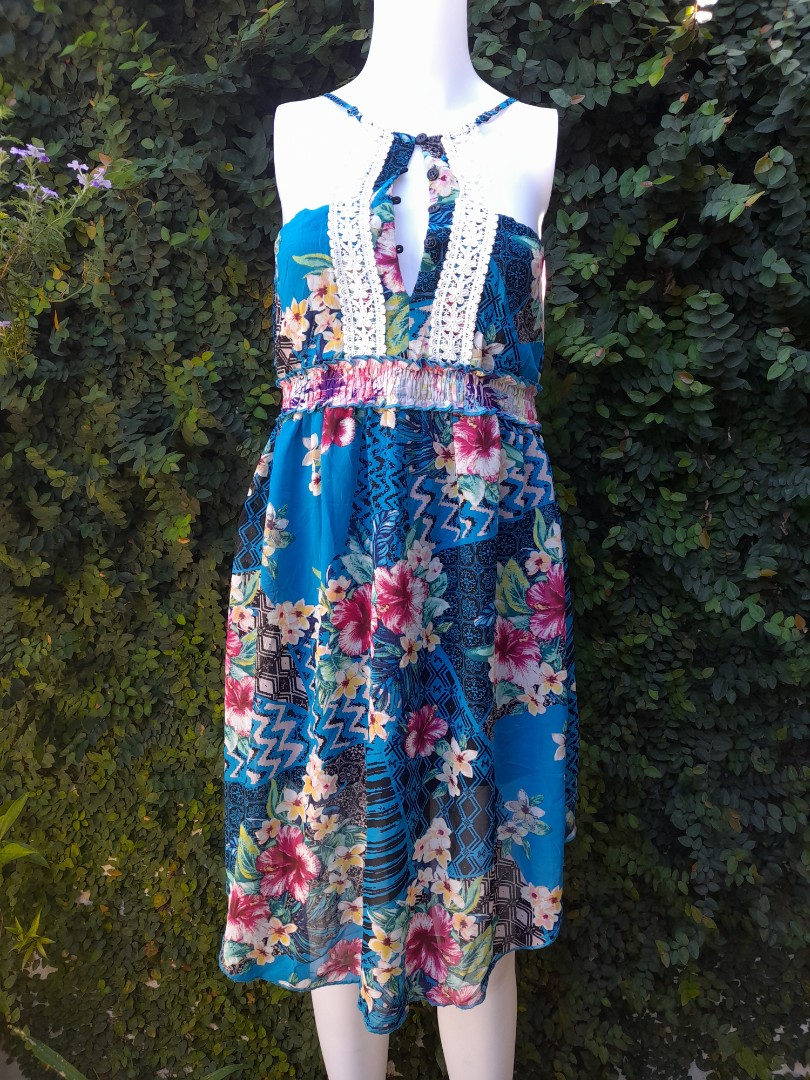 Robe D'été Truly Me By Sara Taille 6 - Imprimé Floral, 100% Coton, Sans Manches - Occasion Très Bon état
