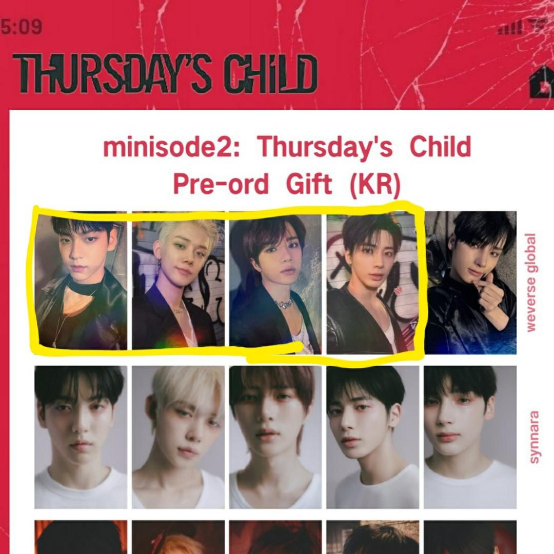価格タイプ TXT THURSDAY'S CHILD weverse JP 特典トレカ K-POP/アジア
