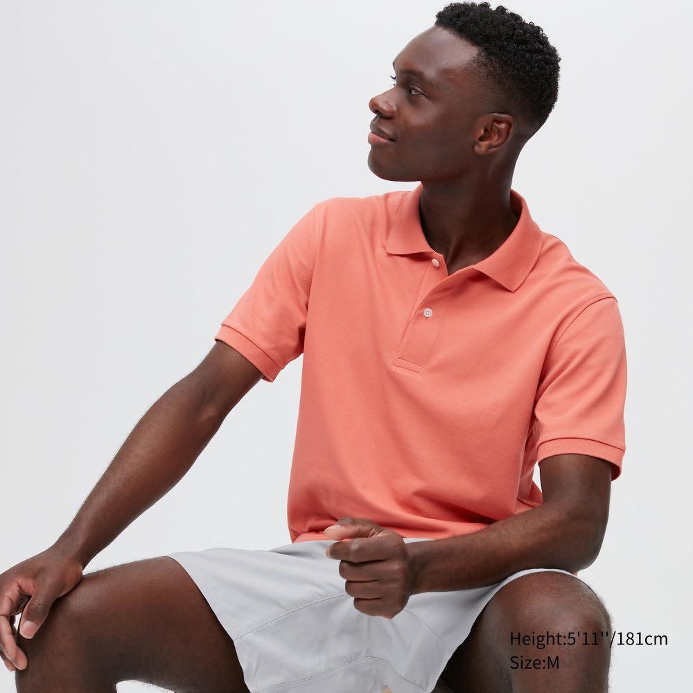 UNIQLO Dry Pique Short Sleeve Polo Shirt Men s Fashion Tops Sets Tshirts Polo Shirts on Carousell