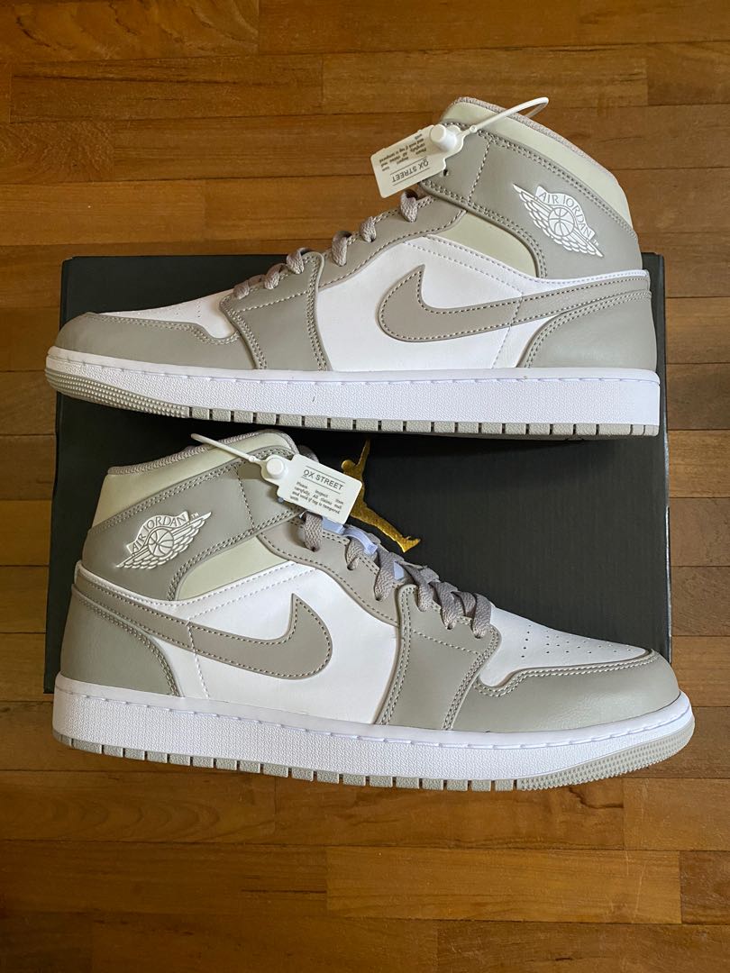 US 12] Air Jordan 1 Mid 'Linen' [BNDS], Men's Fashion, Footwear, Sneakers  on Carousell