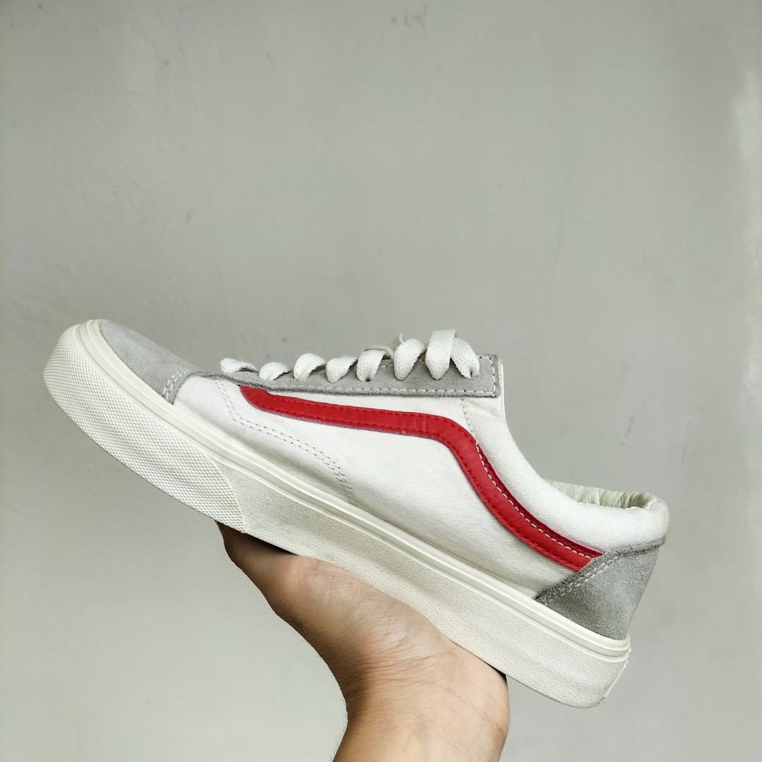 VANS old school Marshmallow style 36 racing red 7 women 23.5 24