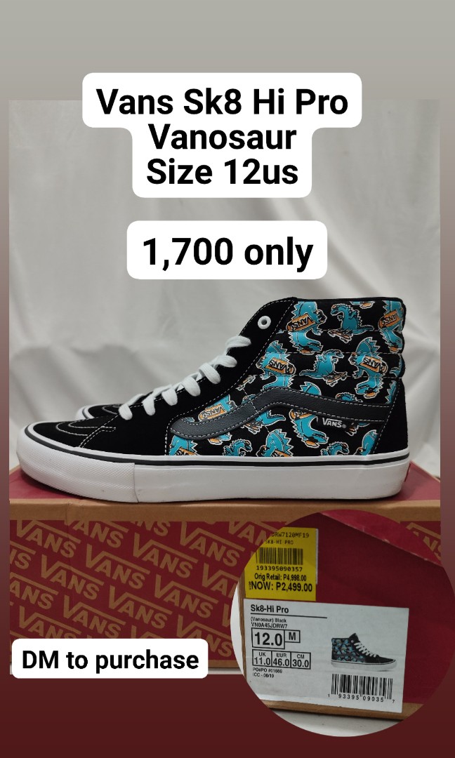 Vans sk8 2025 hi pro vanosaur