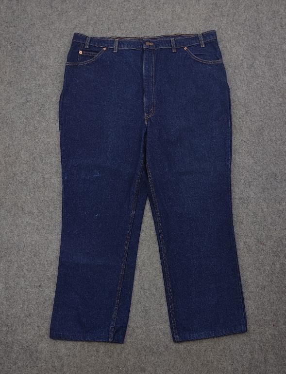 Vintage 80s Orange Tab Levis 619 Blue Wash Jeans