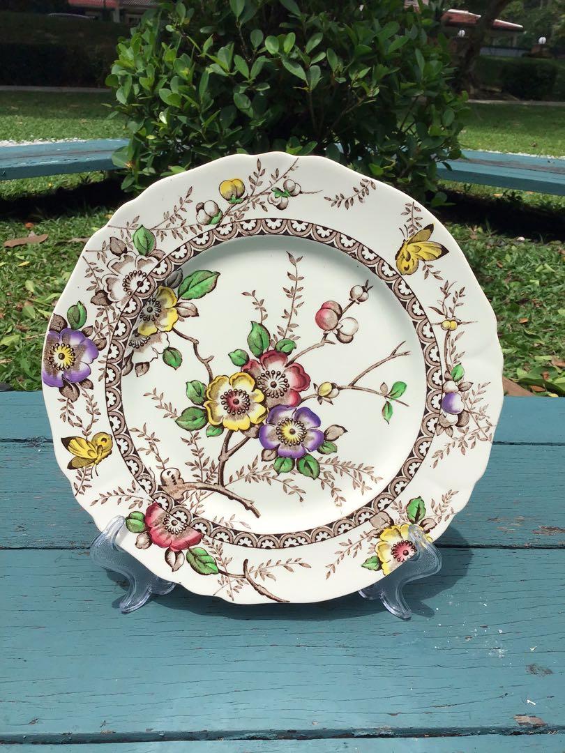 Vintage Alfred Meakin England Medway Decor Dark Brown MultiColour