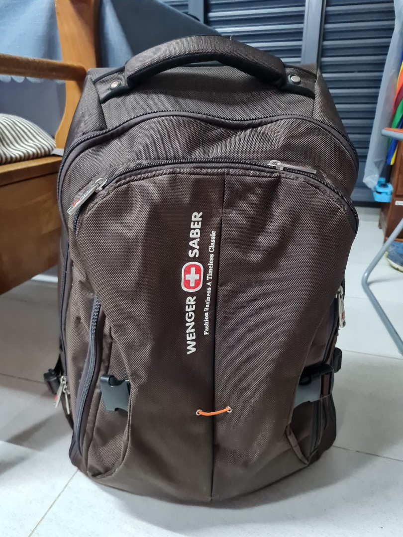 Wenger Saber trolley cum backpack Men s Fashion Bags Backpacks