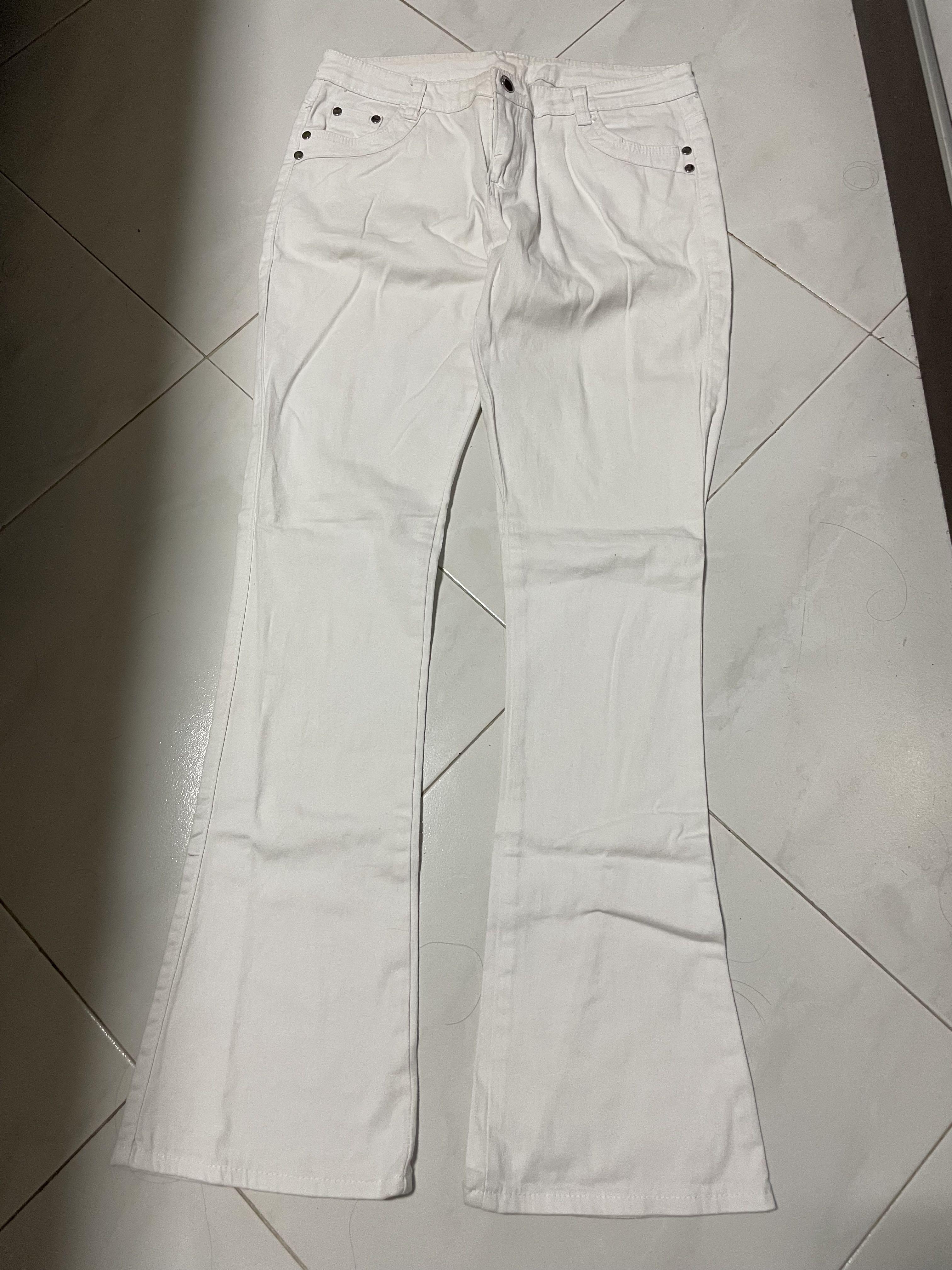 white bell bottom jeans