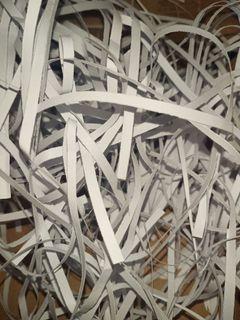 White paper shredder