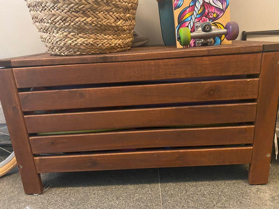 Timber storage outlet bench kmart