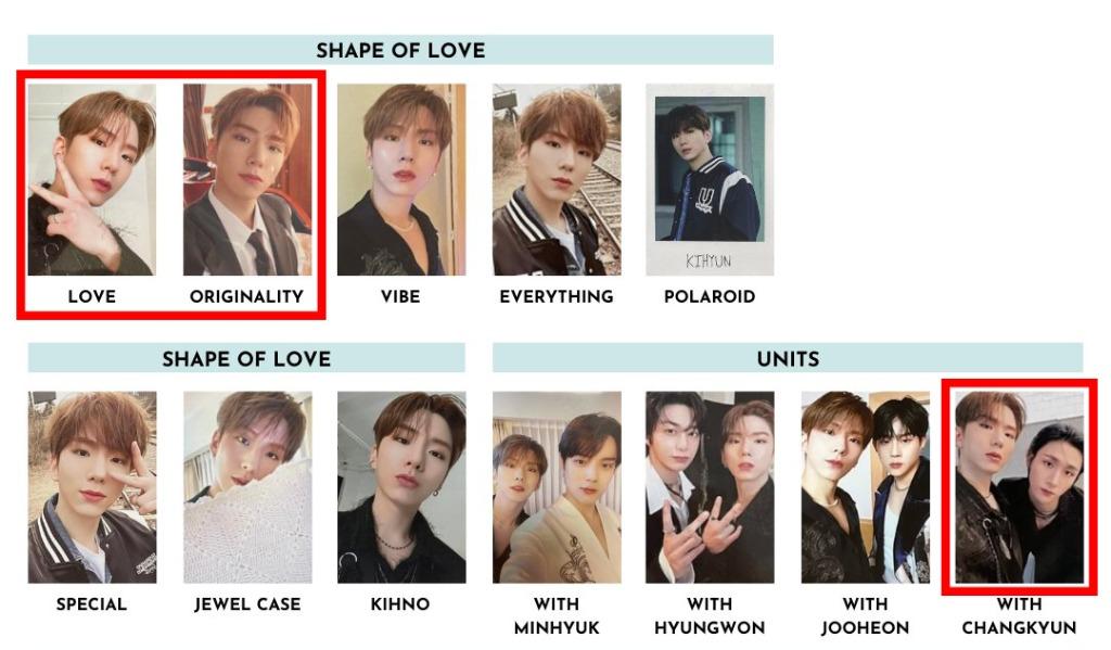 [MONSTA X] Shape of Love / Official Unit Photocard - Kihyun+I.M