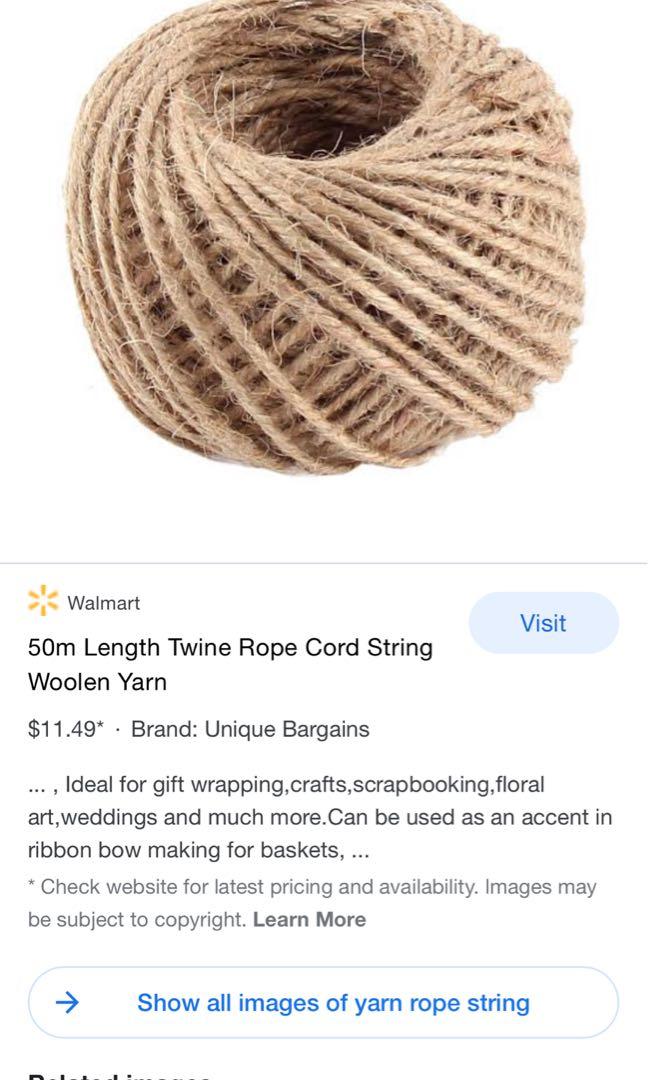 50m Length Twine Rope Cord String Woolen Yarn 