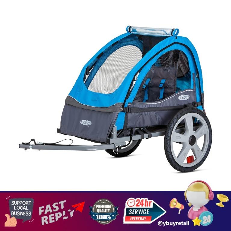 Instep single seat and double 2025 seat foldable tow behind bike trailers