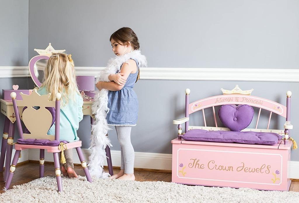 Wildkin princess toy box bench on sale
