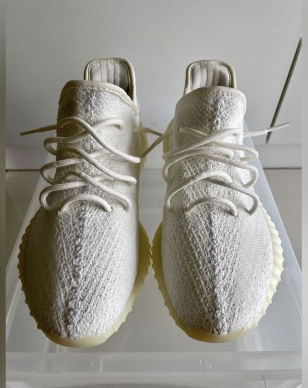 Yeezy white new arrivals laces
