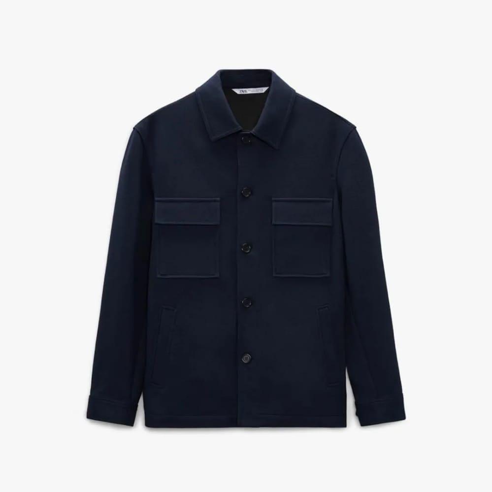 Zara Comfort Jacket with Pockets, Fesyen Pria, Pakaian , Baju Luaran di