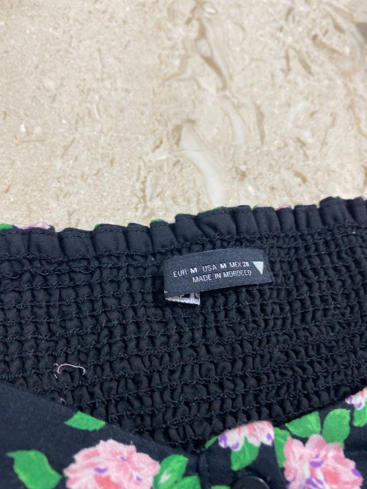 Zara Floral Bustier Top, Women's Fashion, Tops, Blouses on Carousell