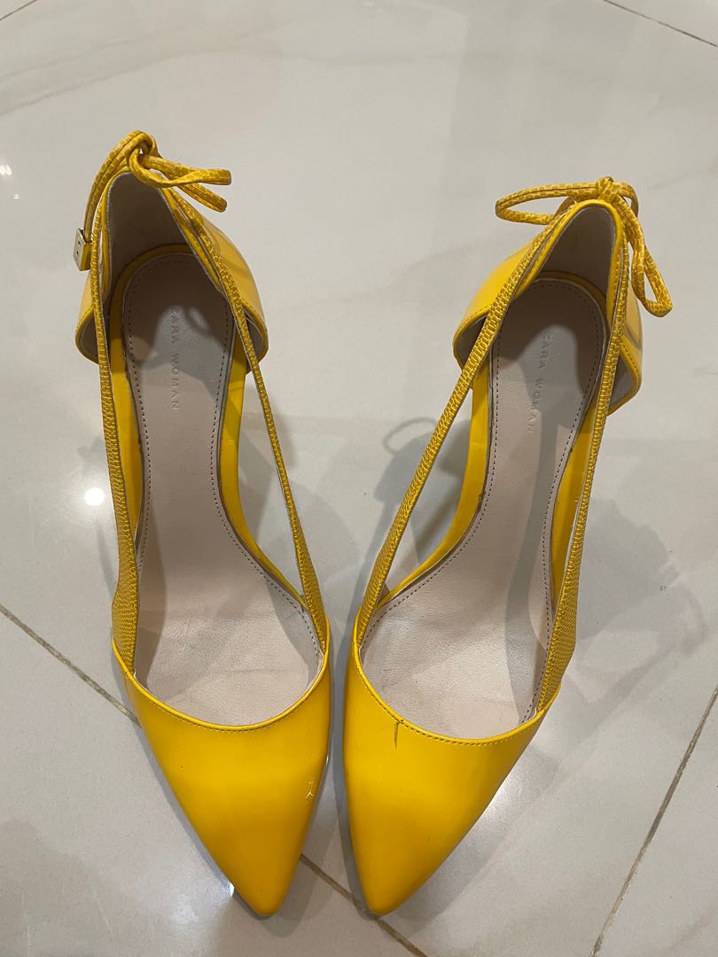 zara yellow pumps