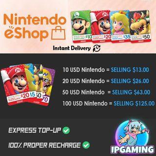 [100% Safe] Nintendo Eshop Gift Card Credit US