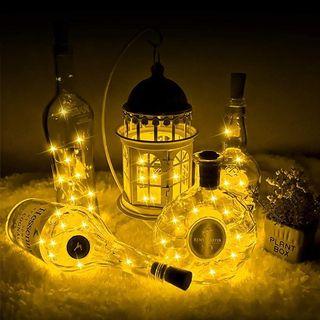 1.5M 2M LED Solar Copper Cork Wire String Light Wine Bottle Xmas Decor Lamps GD 