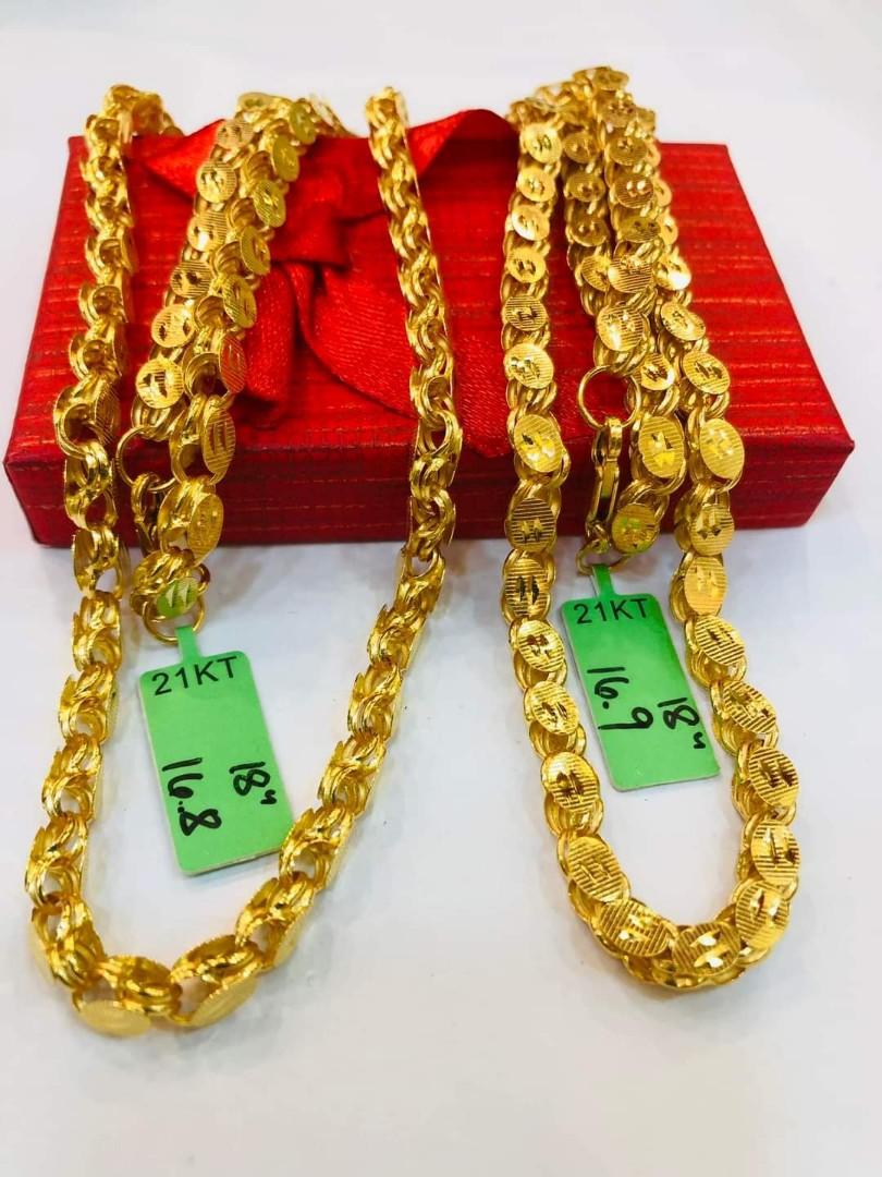 21K Saudi Gold Damascus Chain, Women's Fashion, Jewelry & Organizers ...