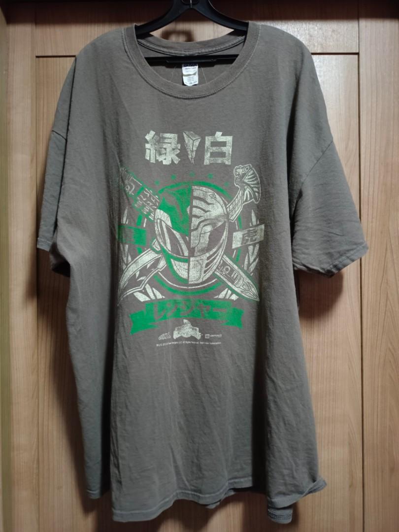 3XL Power Rangers Green White Ranger T 