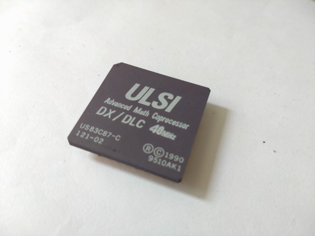 懷舊 博物館級 處理器 ULSI Advanced Math coprocessor 40MHz (1990), 電腦＆科技, 電腦周邊及配件 ...