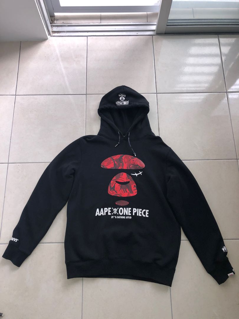 Aape x one piece hoodie Men s Fashion Coats Jackets and