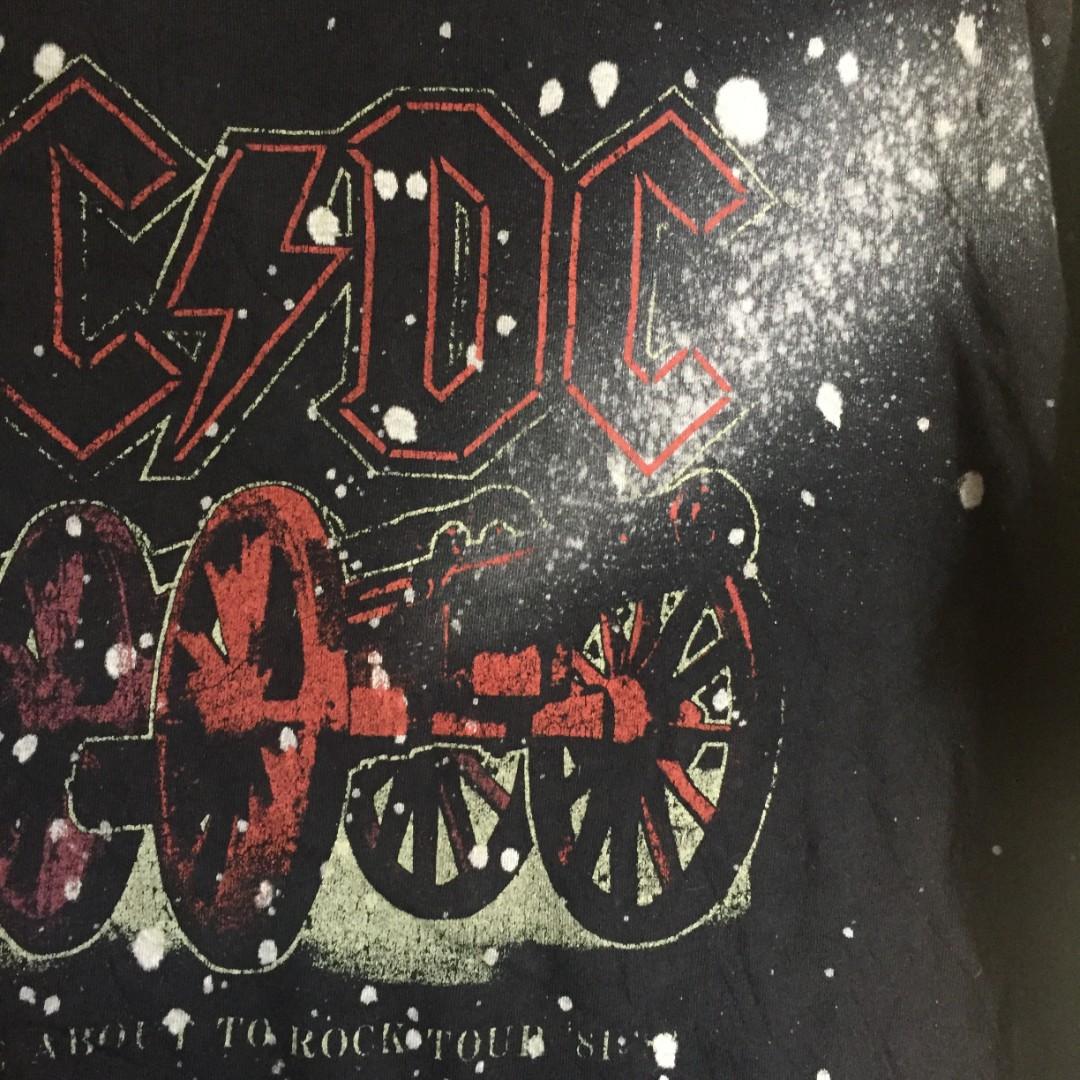 ACDC Splattered Bleach shirt, Men's Fashion, Tops & Sets, Tshirts ...