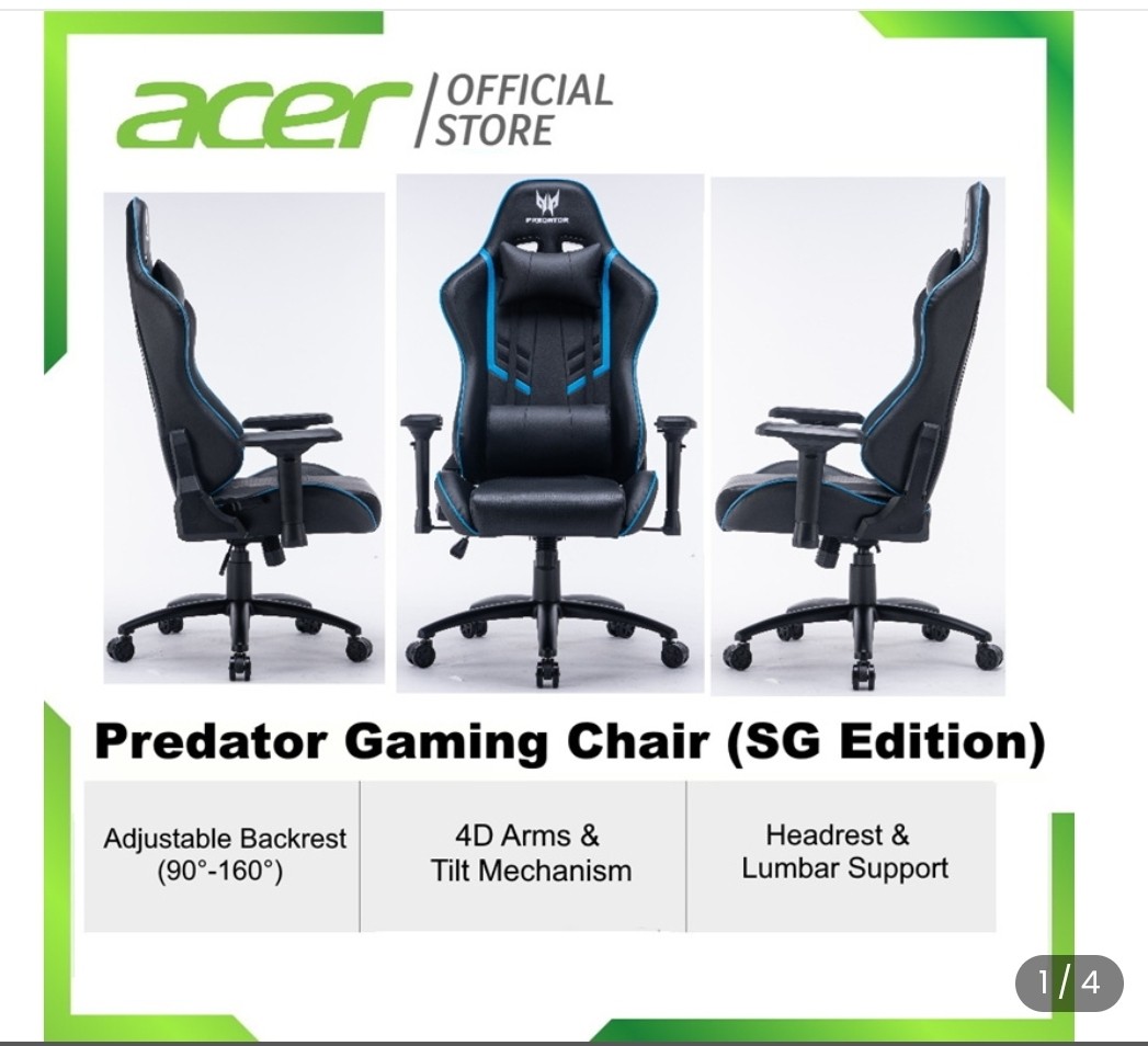 Acer Predator Gaming Chair SG Edition, Furniture & Home Living ...