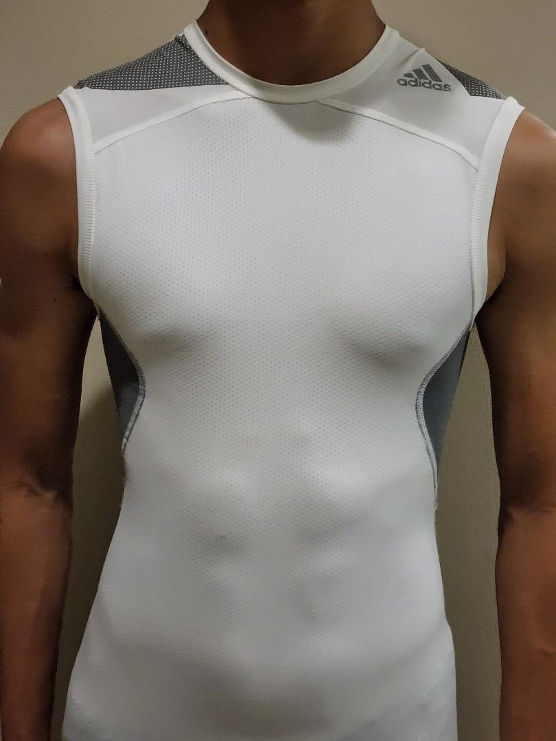 adidas compression singlet, Men's Fashion, Activewear on Carousell