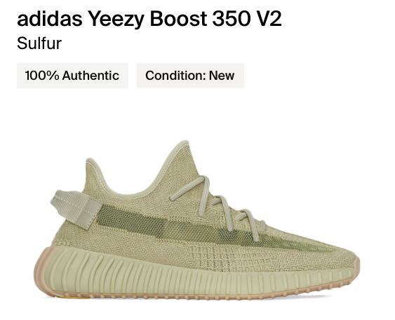 yeezy 350 sulfur