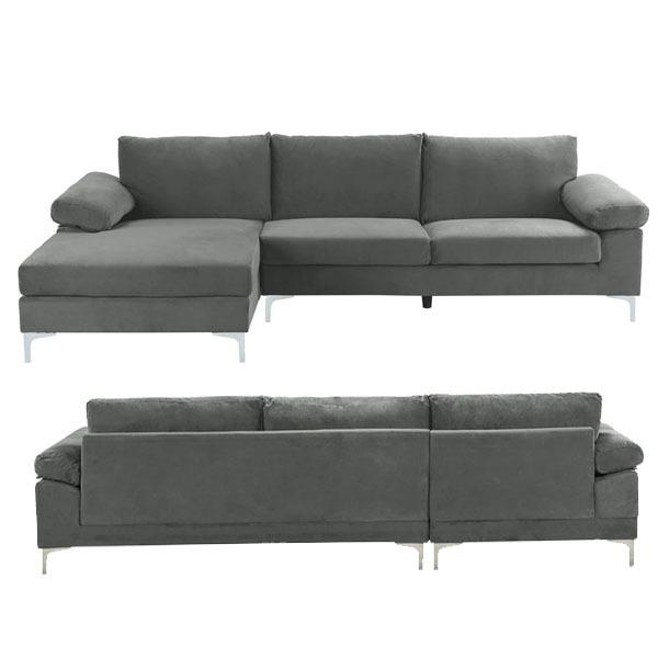 Amanda modern linen store large sectional sofa
