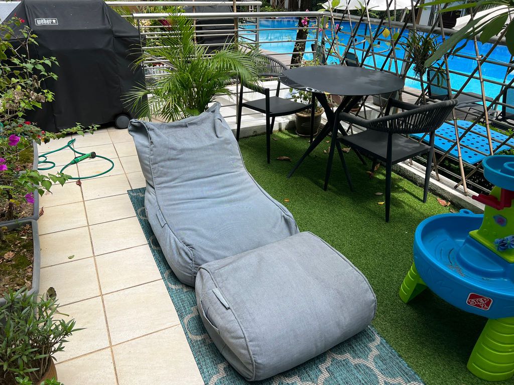 Ambient Lounge bean bag chair and ottoman (indoor/outdoor), Furniture