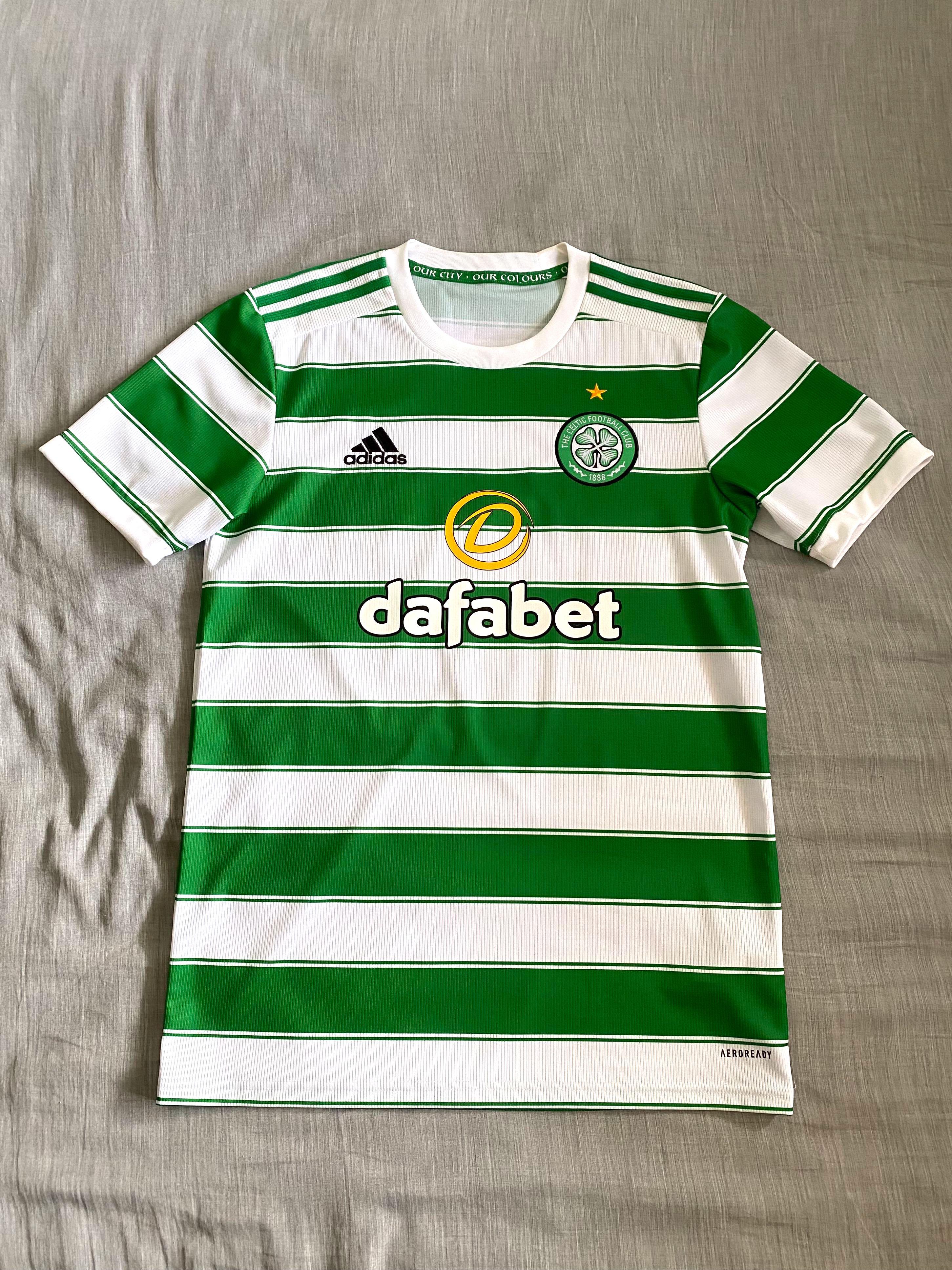 adidas Men's Soccer Celtic 21/22 Home Jersey (Medium) White/Green (GT4565)  : : Fashion