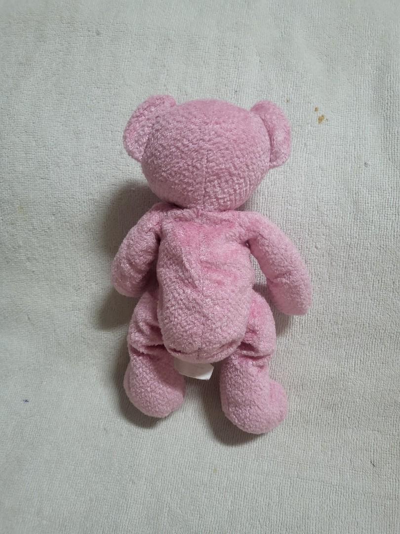 Authentic Russ Berrie June Pink Teddy Bear Beanie Plush Soft Toy ...