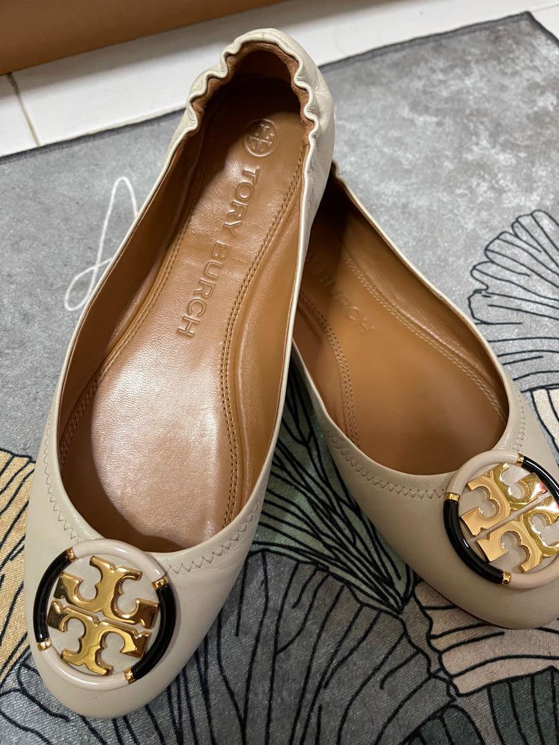 Authentic Tory Burch Multi Logo Ballet Shoes, Luxury, Sneakers & Footwear  on Carousell