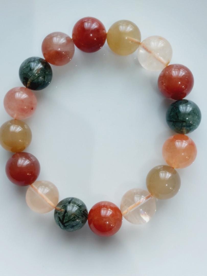 B187 100% Natural Fu Lu Shou Rabbit Hair Red Yellow Green