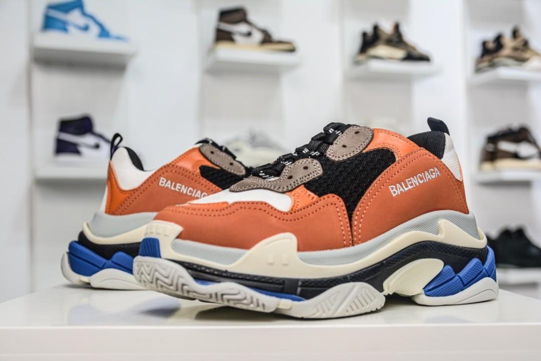 Balenciaga triple s orange blue discount