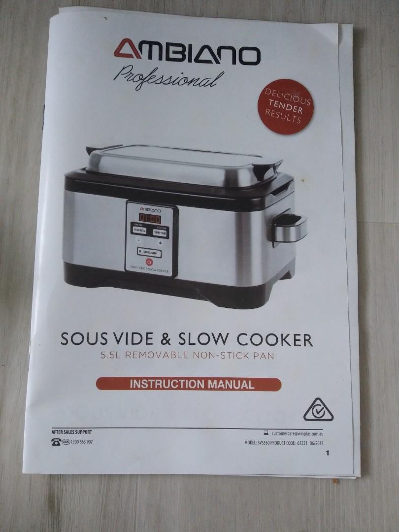 BNIB Ambiano professional sou vide and slow cooker TV Home Appliances Kitchen Appliances Other Kitchen Appliances on Carousell
