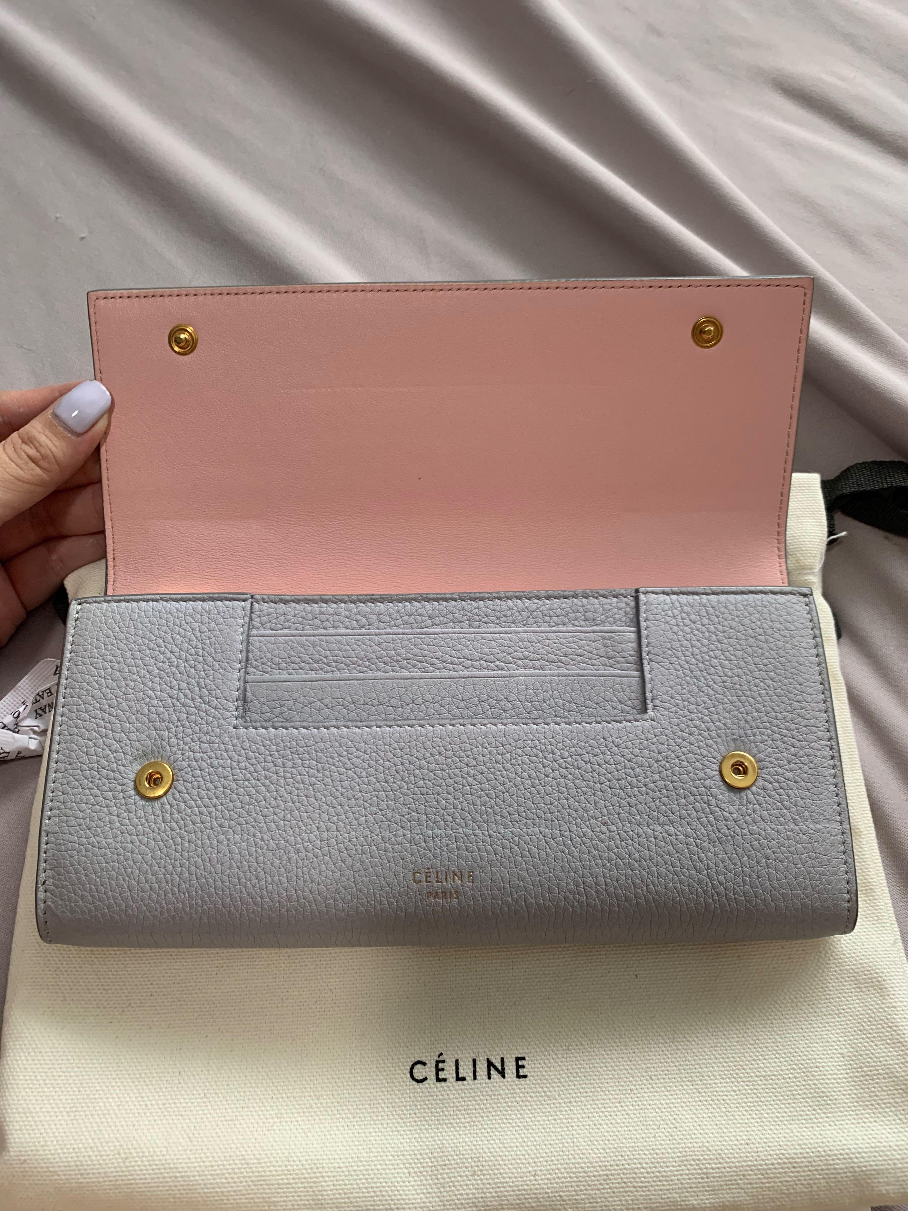 Celine large online flap wallet