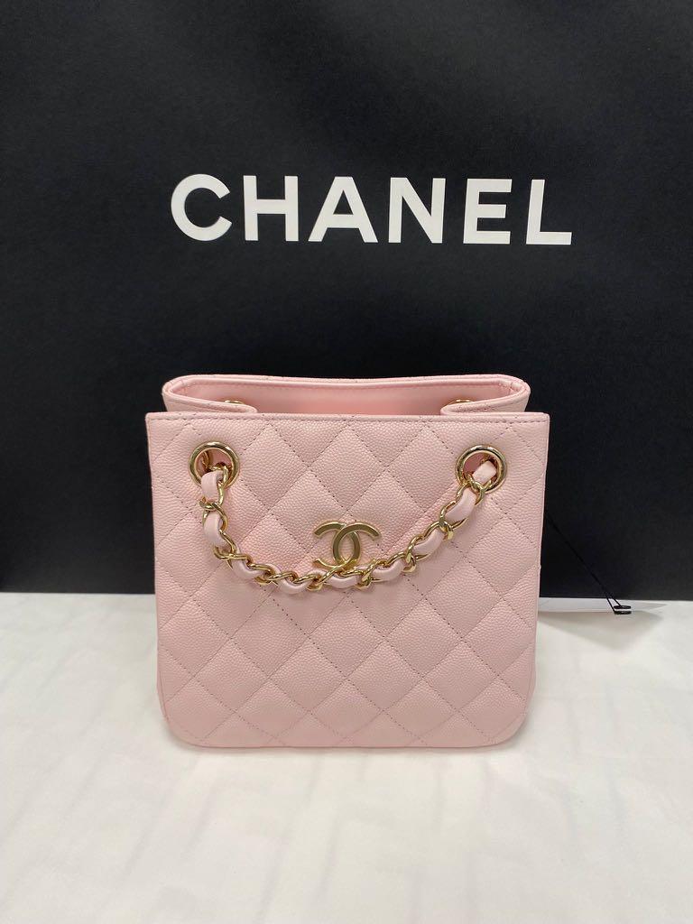 Chanel 22S Bucket Bag Light Pink with LGHW, Women's Fashion, Bags