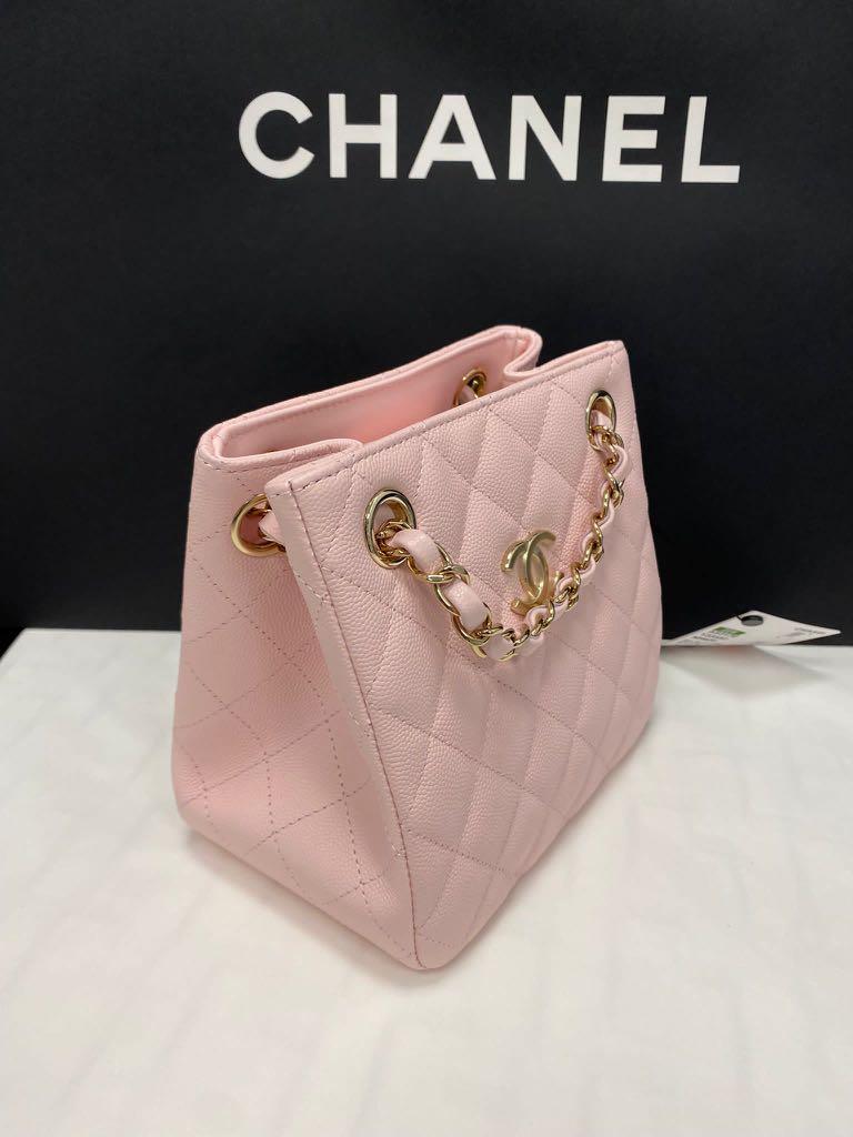 Chanel Pink Canvas and Leather Large Deauville Shopper Tote at