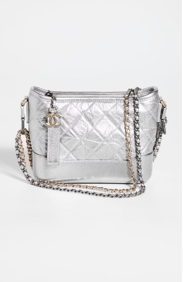 Chanel Gabrielle hobo handbag Silver