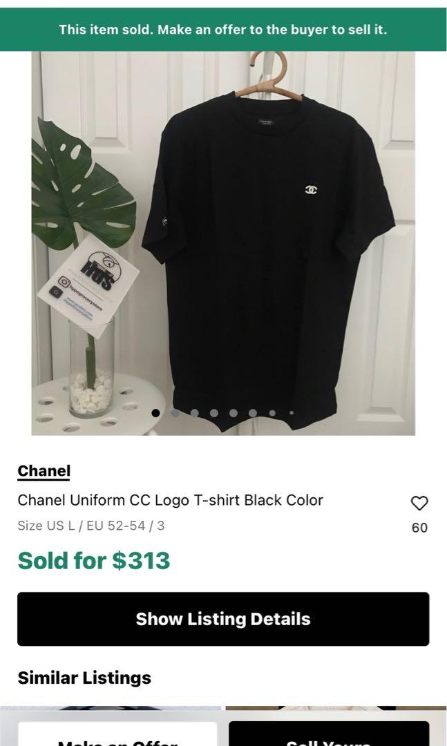 💫Authentic Chanel Uniform Gamuza Print T-shirt, Luxury, Apparel on  Carousell